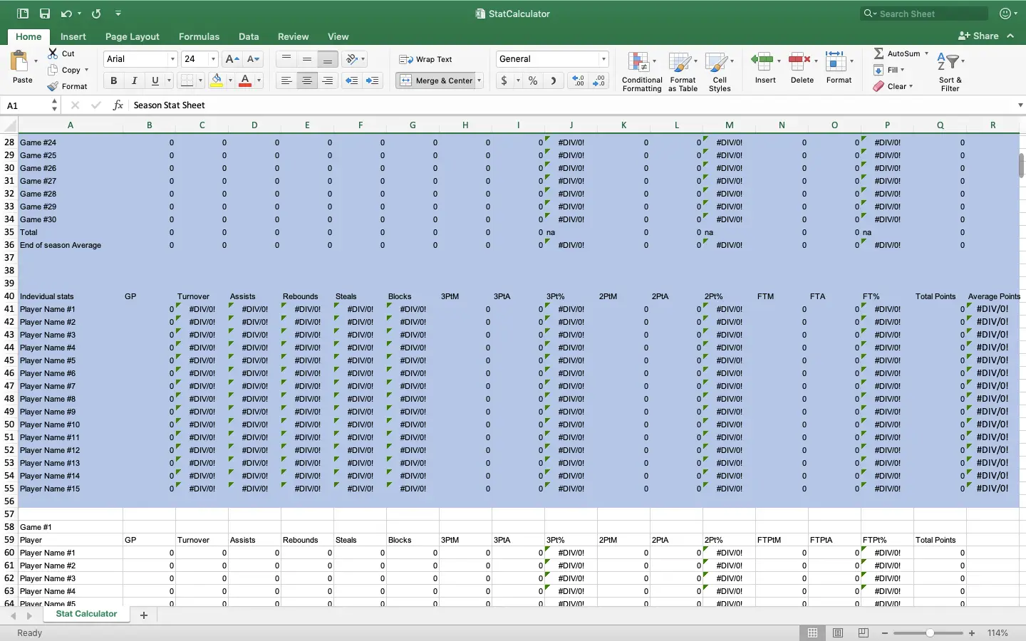Custom Stats Basketball Stat Excel Calculator w/ability for custom Stats – Underdog ...